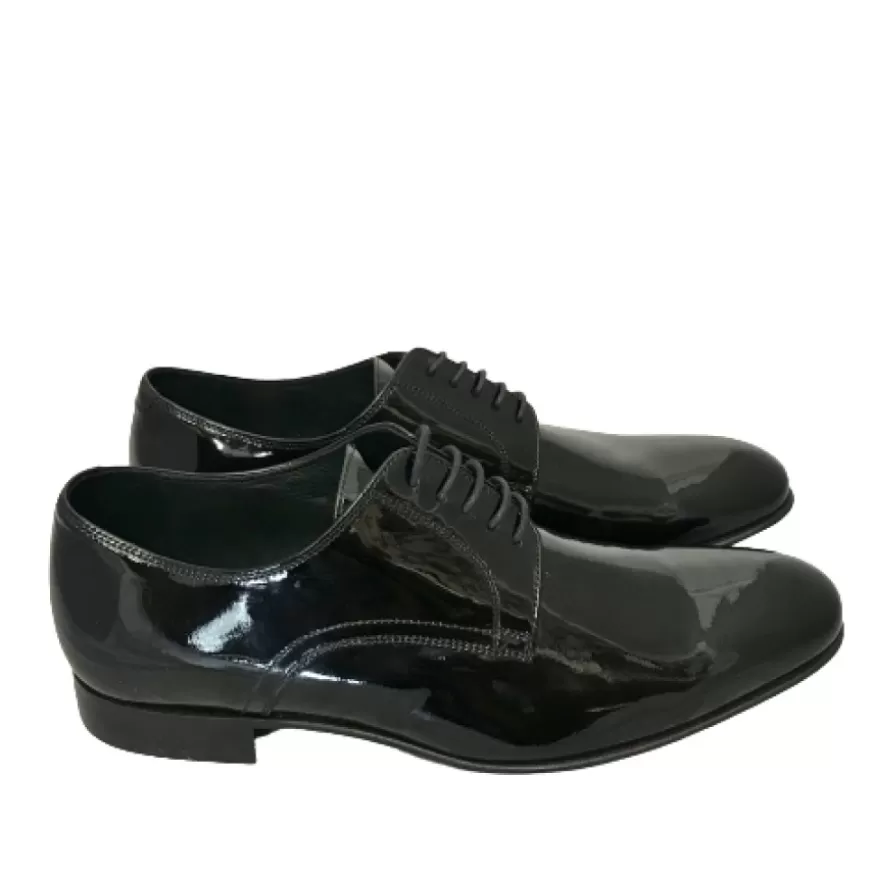Uomo CAMARRI CALZATURE Scarpe Uomo | Stringata Nera In Vernice