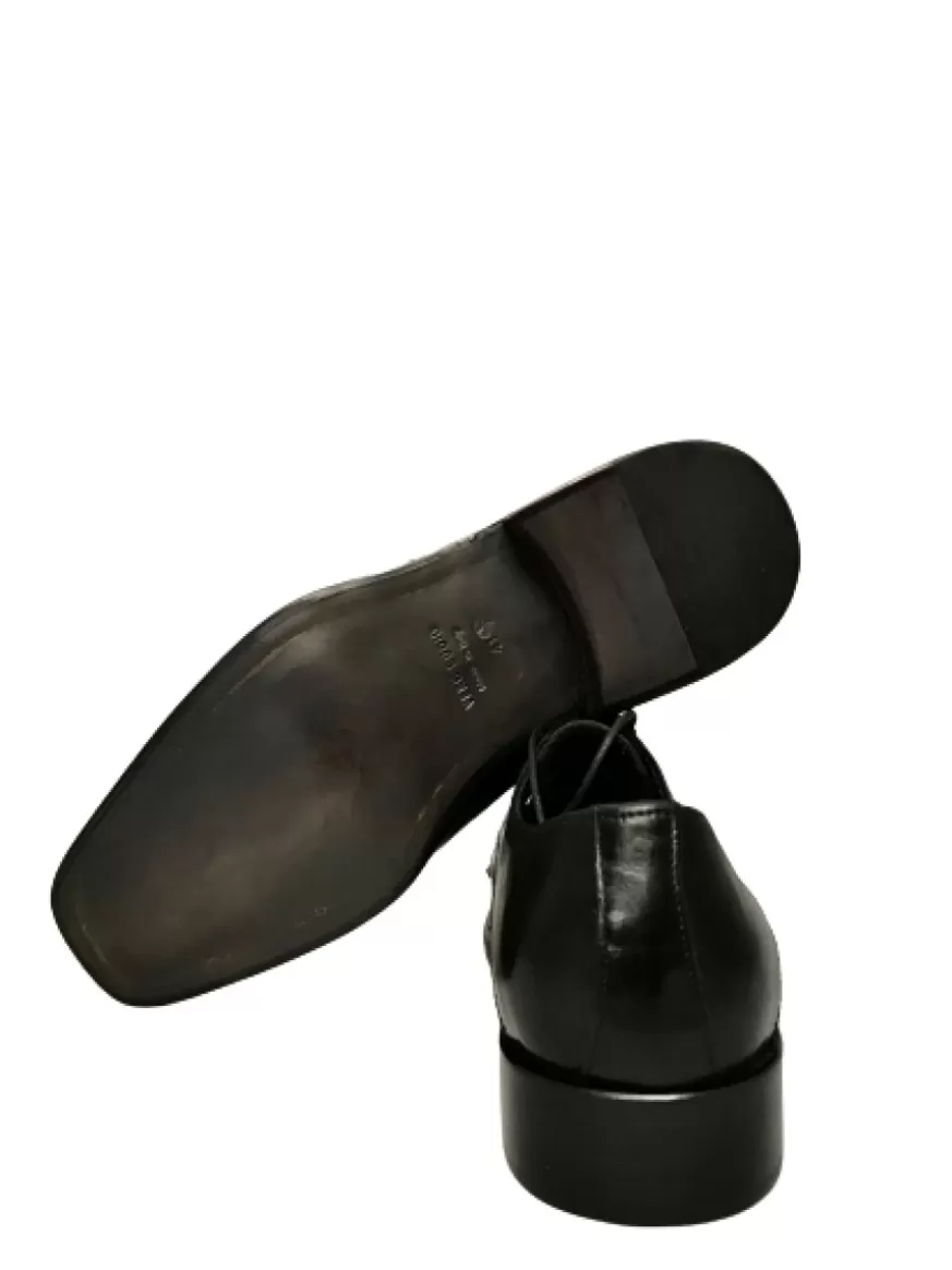 Uomo CAMARRI CALZATURE Scarpe Uomo | Stringata Nera Liscia Squadrata
